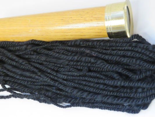 Yarn Y371 Hand Spun Art Yarn, 3-ply pure black alpaca